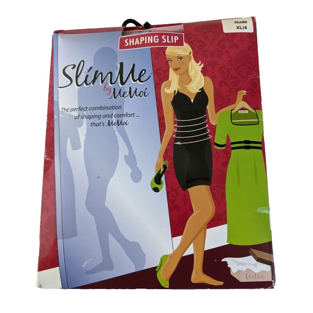SlimMe by MeMoi Women Full Coverage Seamless Body Shaping Slip Nude XL
